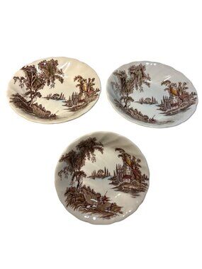Johnson Bros The Old Mill Bowls Dessert Berry Sauce Set Of 3 England 5.25"